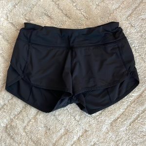 Black lululemon speed shorts